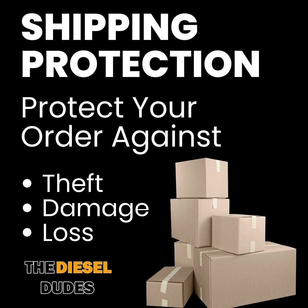Shipping Protection insurance badge or label displaying coverage options for safe package delivery and damage prevention.