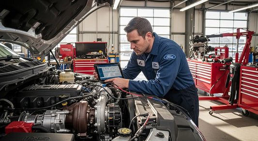 6.7 Powerstroke diesel engine turbocharger with underboost diagnostic trouble code P0299 displayed