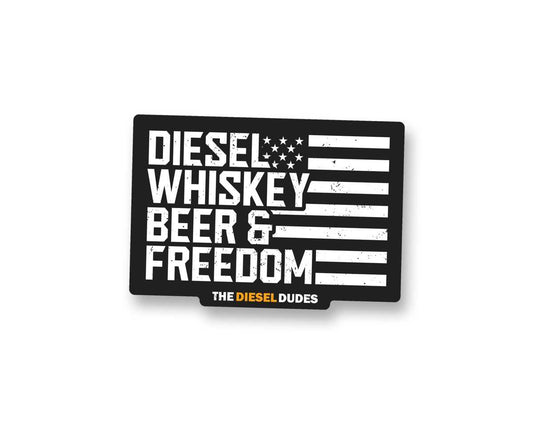 Diesel Whiskey Beer & Freedom Sticker