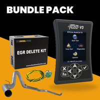 GM Chevy Duramax 6.6L LMM full delete bundle kit components for 2007.5-2010 diesel engines.