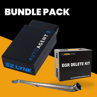 Ram Cummins 6.7 full delete bundle components and parts for 2019-2021 Dodge Ram trucks displayed together.