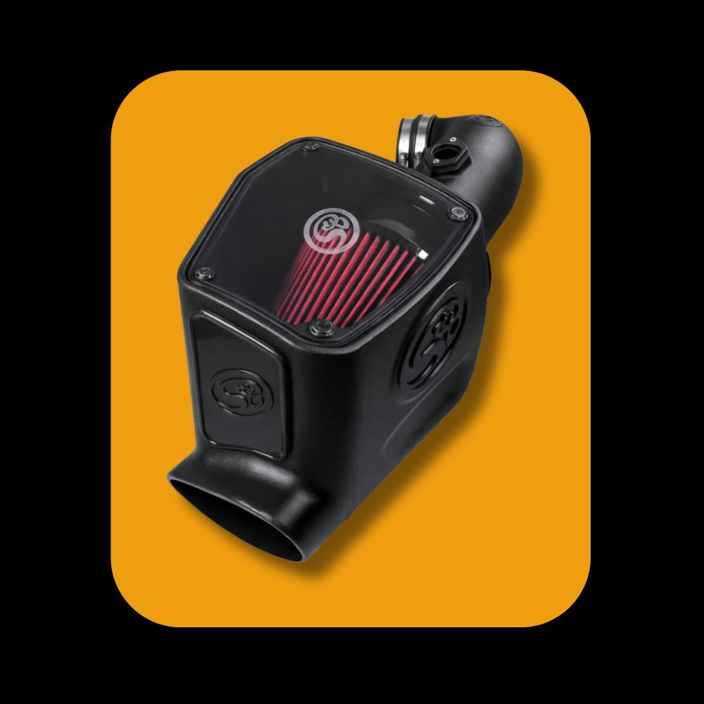 S&B cold air intake system designed for Ford 6.4L Powerstroke diesel engines 2008-2010 models.