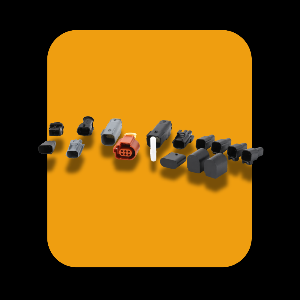 Shibby Engineering tuner harness plug kit connectors for Ford Powerstroke 6.7L and 6.4L diesel engines.