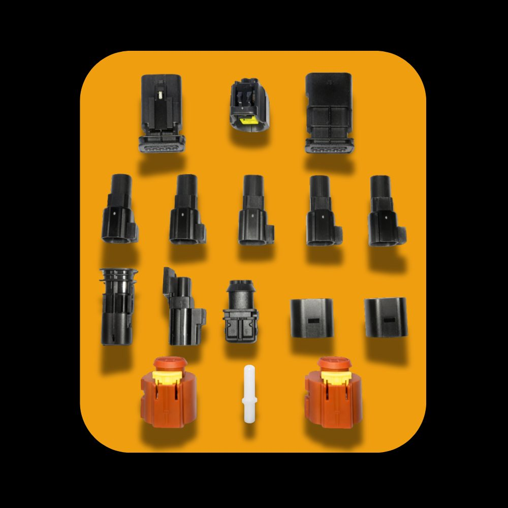 Shibby Engineering tuner harness plug kit for Ford Powerstroke 6.7L and 6.4L diesel engines.