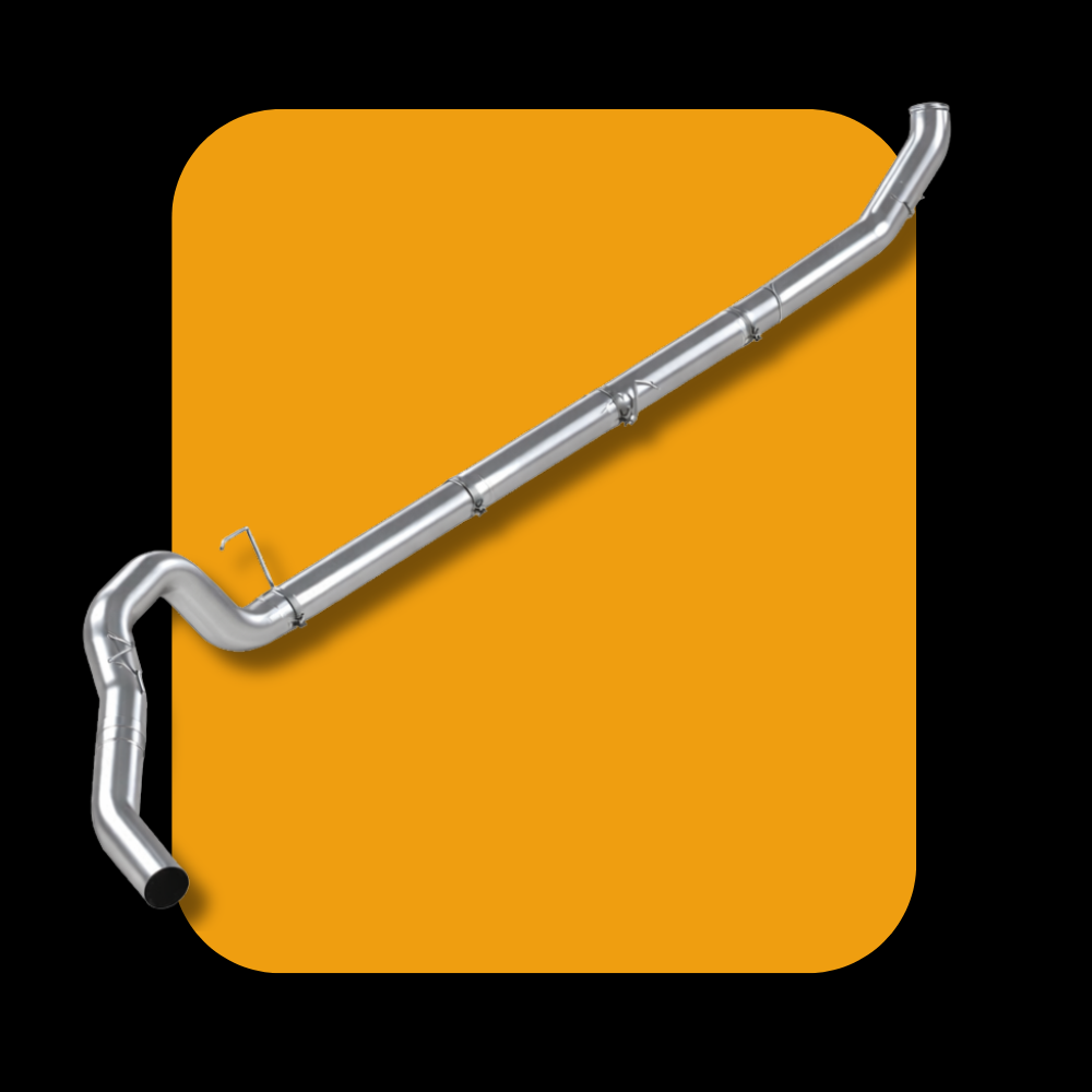 5" full exhaust system delete pipe for Ram 6.7L Cummins diesel trucks 2019-2021 model years.