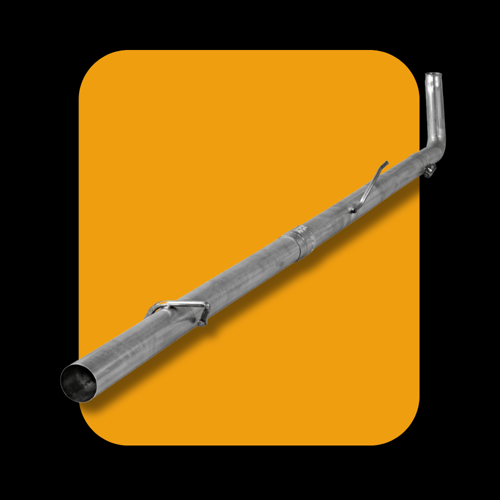 Stainless steel DPF and CAT delete pipe for Dodge Ram 3.0L EcoDiesel diesel exhaust system.