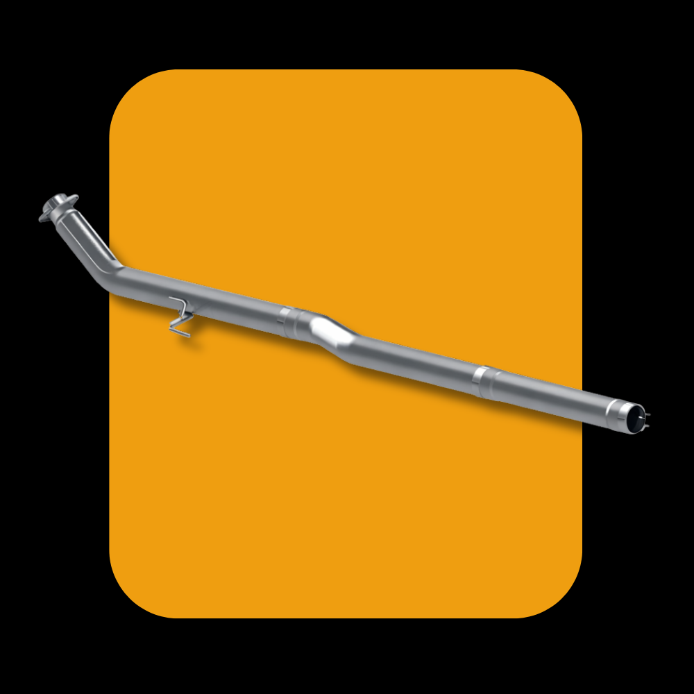 DPF and CAT delete pipe assembly for Ford 3.0L Powerstroke diesel engines 2018-2020 model years.