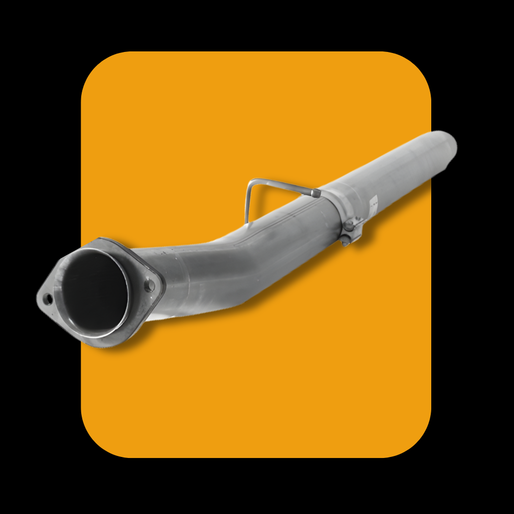 DPF and CAT delete pipe for Ford Powerstroke 6.4L diesel engines, 2008-2010 model years.
