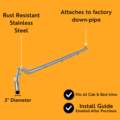 5" Exhaust DPF Delete | Ford 6.7L Powerstroke 2020-2022