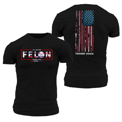 I'm Voting Felon 2024 USA T Shirt