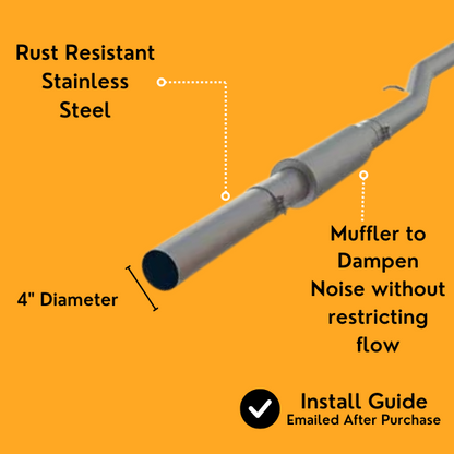 DPF & CAT Delete Pipe | GM/Chevy 6.6L Duramax LML 2011-2016